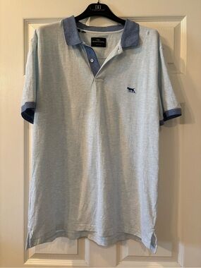 Rodd & Gunn Light Blue Polo Shirt with Contrast Trim
